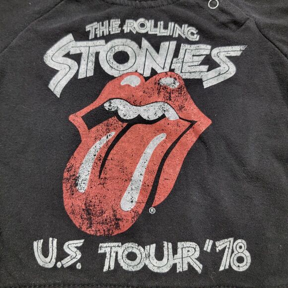The Rolling Stones Infant Sweat Shirt Black "US Tour 78" - Size 18M - Picture 2 of 6